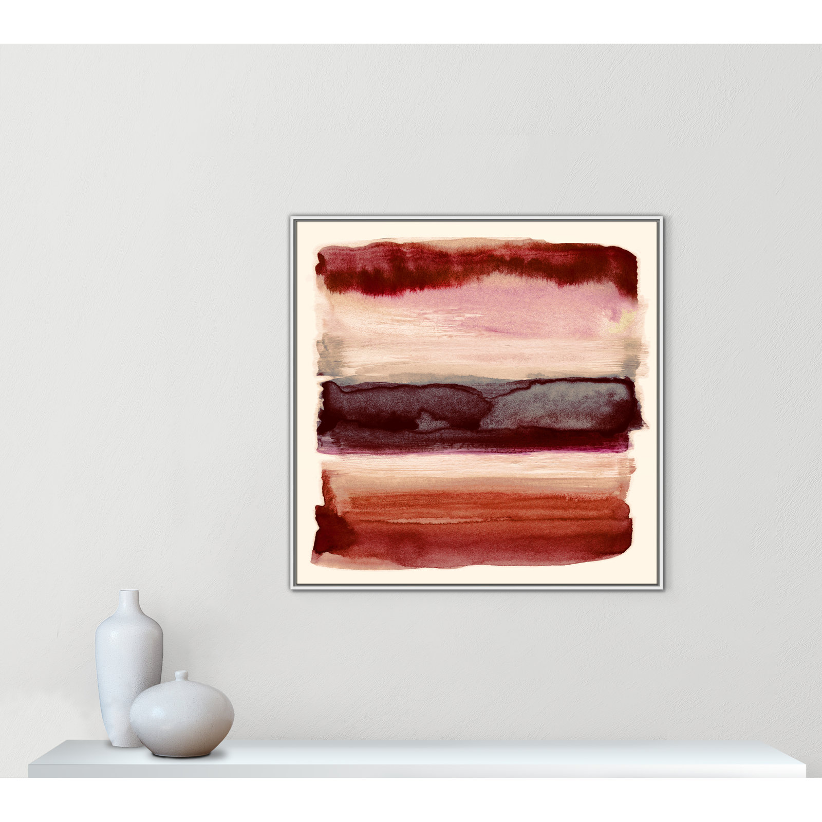 Burgundy Sky II Print by Nan, 41.5" H x 41.5" W, White