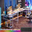 L-Shaped Metal Base Computer Desk