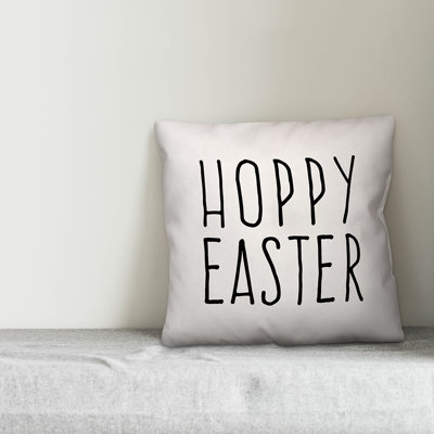  Hoppy Easter Throw Pillow