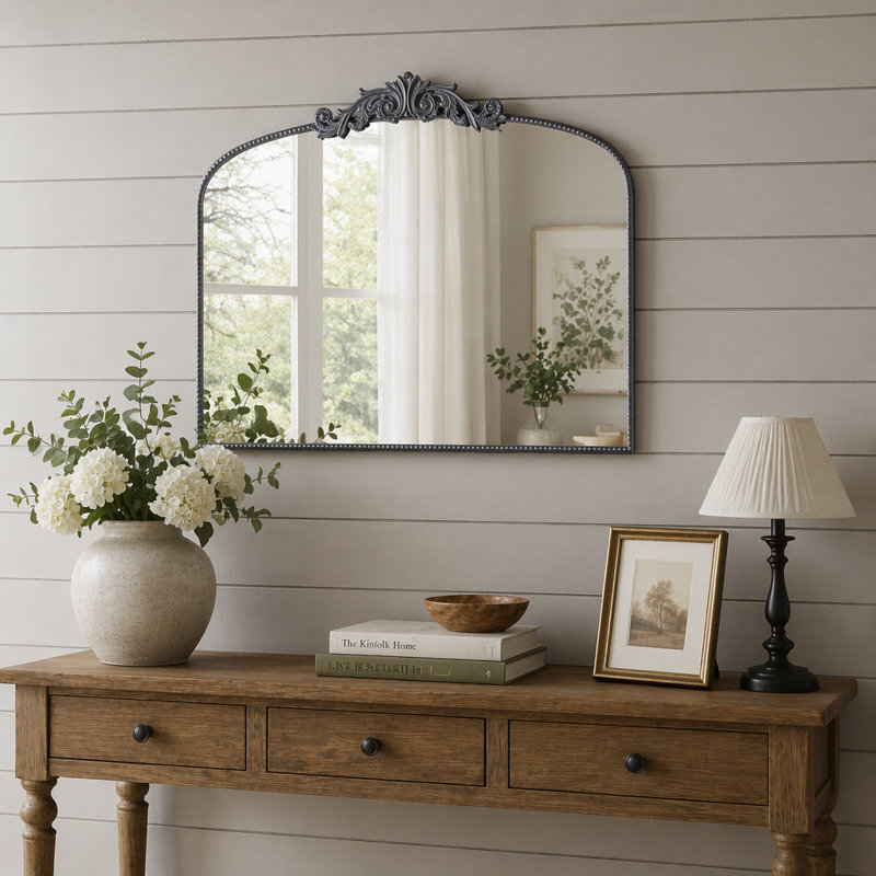 Miroir 40 po x 31 po, Noir