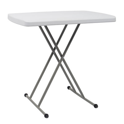 Plastic Adjustable 30" Rectangular Folding Table