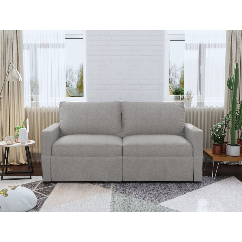 Upholstered 70'' Sofa, Light Gray 100% Polyester