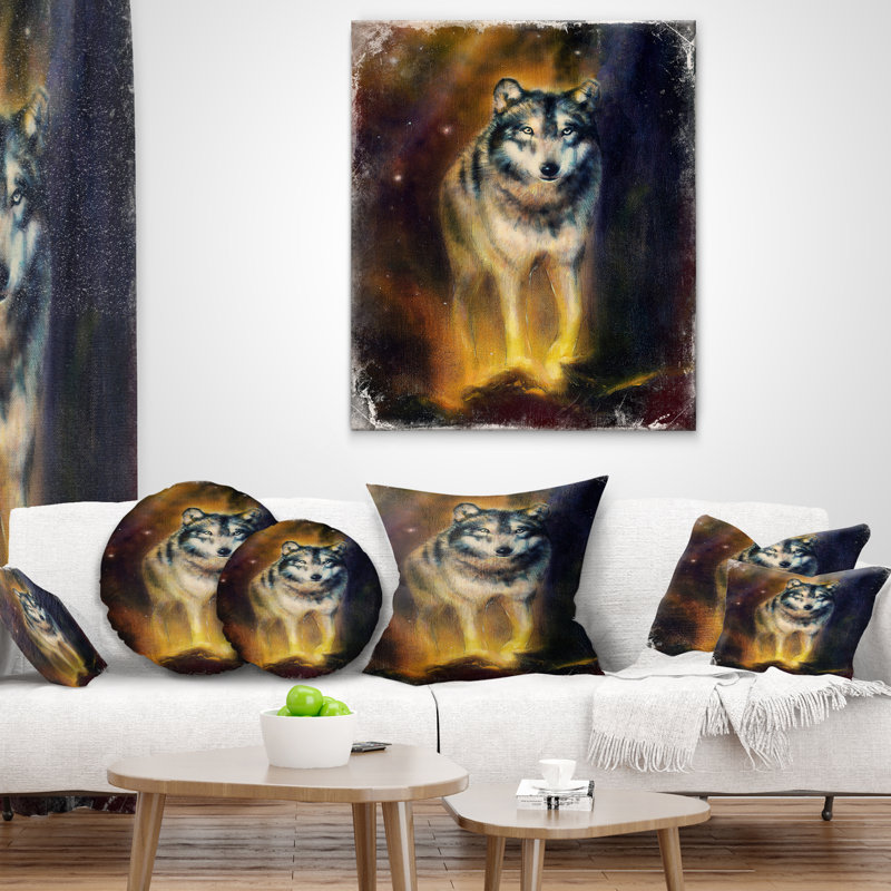 Coussin Calm Wolf, Rectangulaire, 12 po x 20 po