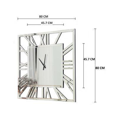 Large Glass Wall Clock