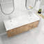 Meuble-lavabo double 59,12 po avec plateau en résine Dahmen