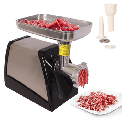 Powerful 570W Meat Grinder And Sausage Stuffer With 3 Stainless Steel Grinding Plates -