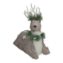 Set Of 2 Glitter Reindeer Christmas Decorations- ECOHDT Lighted Indoor  Christmas Ornaments- Holiday Party Deer Figurine Statues Dinner Tabletop