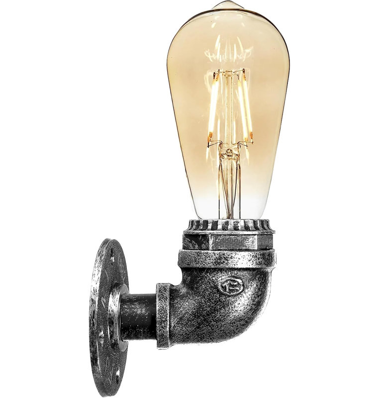 Armed Sconce, Brushed Silver