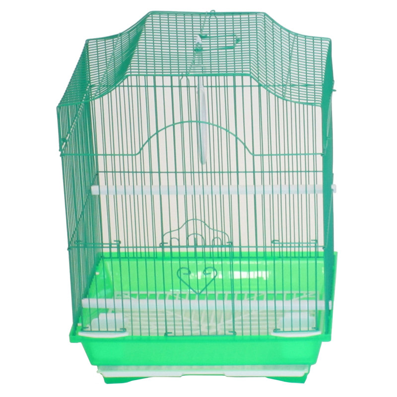 Cage à oiseau à plateau plat Iglesias, vert