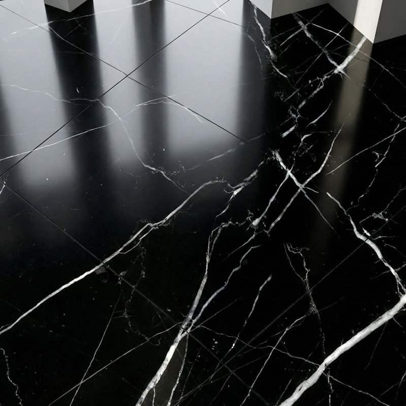 Nero Marquina Honed 12x12 Marble Tile