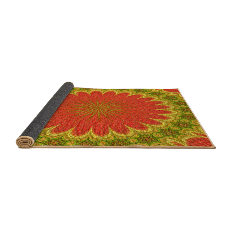 Performance Wool Abstract Indoor Rug, Round 5'