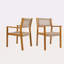 CHAISE DE SALLE À TIRER TRESSÉE (ENSEMBLE DE 2)-118100614-118100615