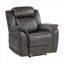 Fauteuil inclinable en microfibre gris neutre pour un salon confortable, style transitionnel