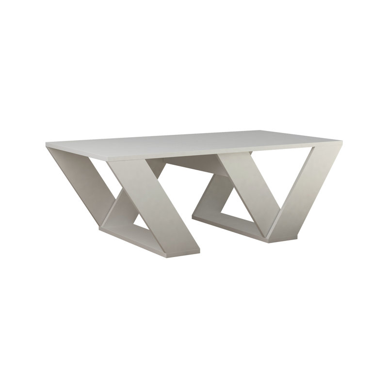 Aiysha Cross Legs Coffee Table, White