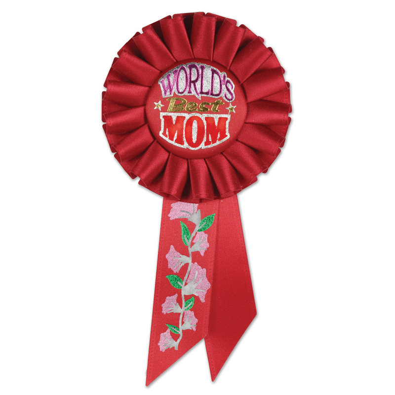 «World's Best Mom Rosette»