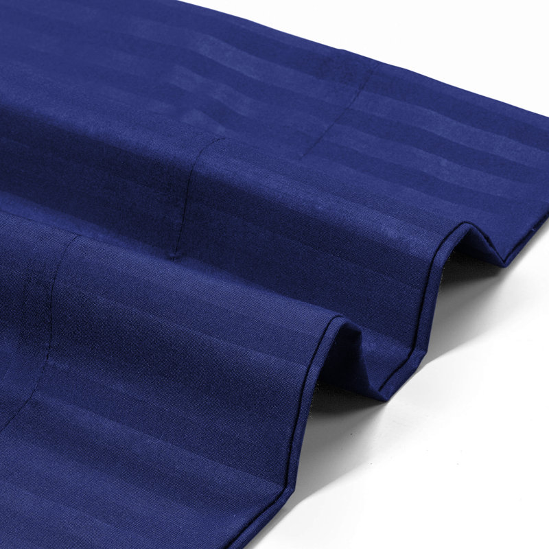 Luxury Microfiber Stripe Pillowcases set of 2, Pillow Protector, Navy