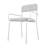 Whythe Modern Vegan Leather Upholstered Steel Dining Armchair in White-283028730