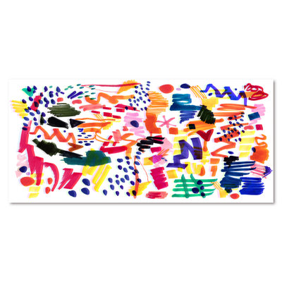 Motif moderne et multicolore futuriste - peinture sur toile