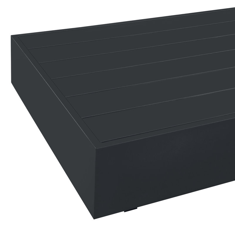 Table basse d'extérieur en aluminium Oslo, Noir ardoise