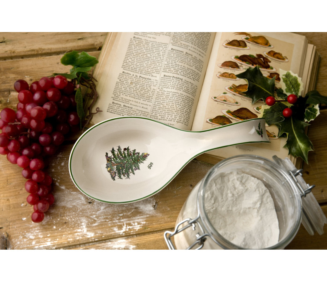 Spode Christmas Tree Spoon Rest 12" Spode