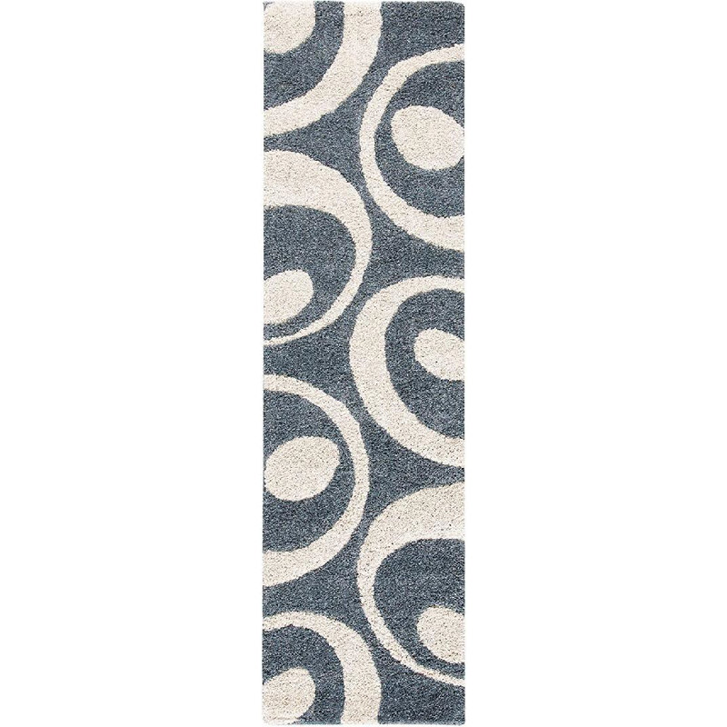 Kerio Shag Performance Abstract Rug, Runner 2'3" x 8'