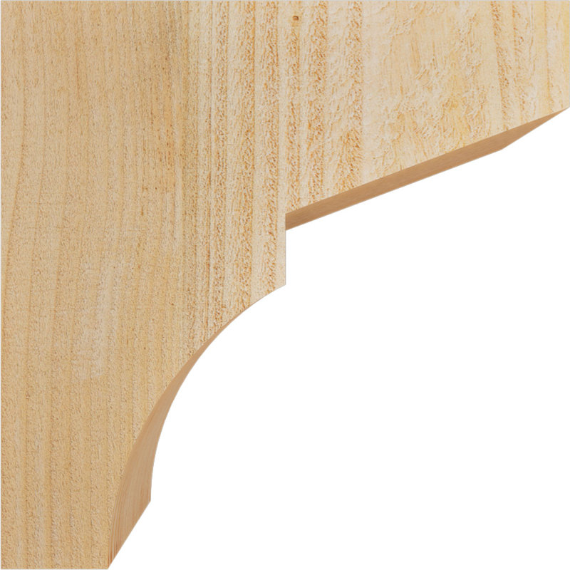 Corbeau Monterey, H 12 po x l 4 po x P 12 po, Sapin de Douglas, Sciage brut