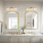 Ulah 3-Light Dimmable Metal Vanity Light with Glass Shades 