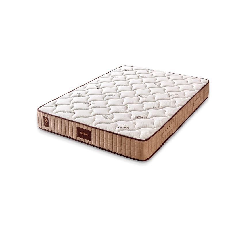 Luxury Hotel Mattress, Double-Sided Comfort Series, 39.4 x 78.7 x 9.8 inches | Special Niron Multi Spring System, Hypersoft Foam, Bamboo Knitted Fabric | Medium Firmness, White & Beige/Brown Color Options, Assembled