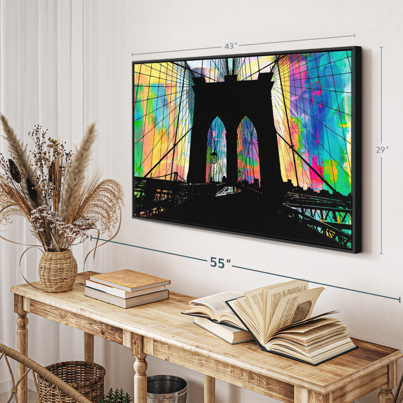 Impression sur toile Brooklyn Bridge I, H 29 po x l 43 po
