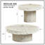 Ensemble de 2 tables basses modernes à texture artificielle, aucun assemblage requis