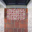 Tapis de porte rose à carreaux roses pour l'extérieur, par Lil 'Rue, 18 po x 30 po