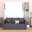 Lit escamotable avec canapé et tablettes Murphy