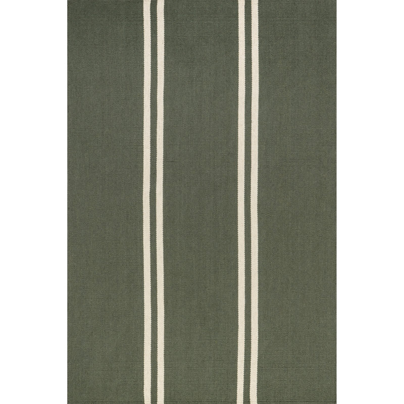 Tapis à double rayure en laine, Rectangle 9 pi 6 po x 13 pi 6 po