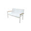 Tribeca Aluminum Teak Sling Stacking 2 - Seater Loveseat-1159934853