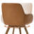 Advika 4.3" Thick Sponge Cushioned Seat, Mid-Century Modern Swivel Dining Chair, 360° Rotating Upholstered Armchair With PU Leather, Beech Wood Legs, Ergonomic High Back & Armrests, Comfortable Accent Chair-1539846309-1539846308