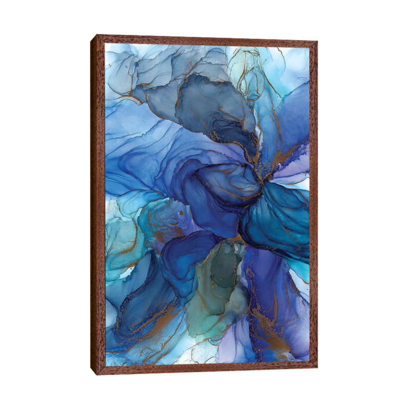 Blues by Monet & Manet Art Studio - Painting on Canvas, 66.04cm H x 45.72cm W x 3.81cm D, Classic Wood Framed Canvas