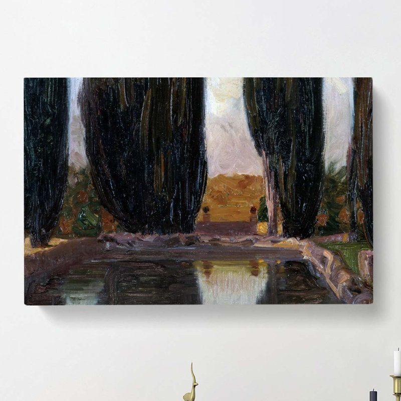 Cypresses by Pierre-Joseph Redoute - Wrapped Canvas Painting, 35cm H x 50cm W x 3cm D
