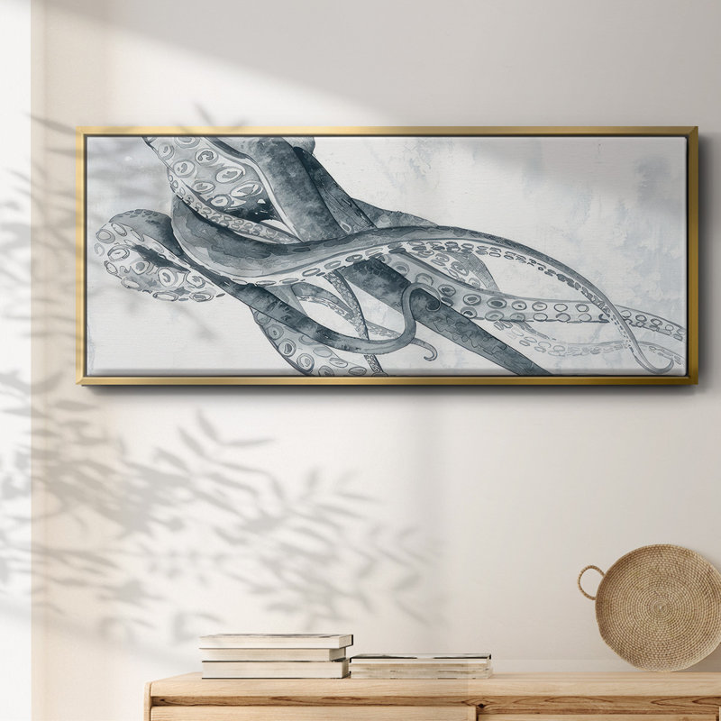 Octipi III- Framed Canvas, 24" H x 60" W