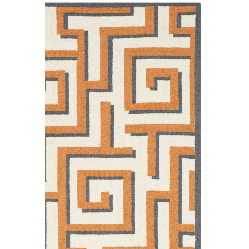 Naya Hand Hooked Performance Geometric Rug, Rectangle 5' x 8'