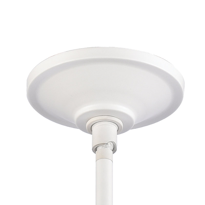 Luminaire suspendu en verre dôme transparent 10 "à DEL 3CCT, Blanc mat