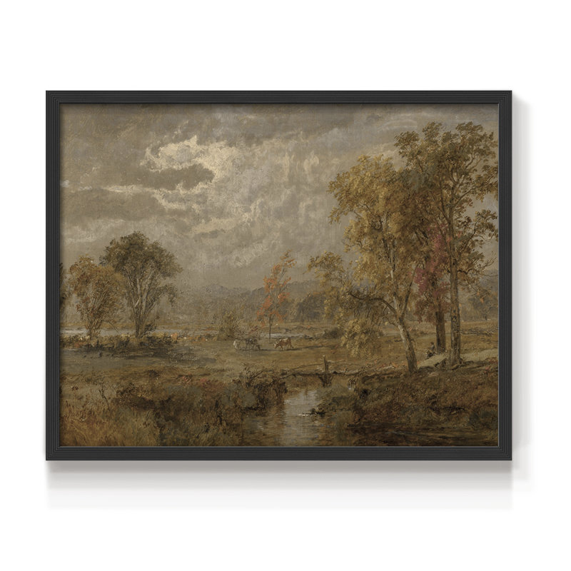 Paysages rétro-dxci-reproduction encadrée, H 22 po x l 28 po, Noir