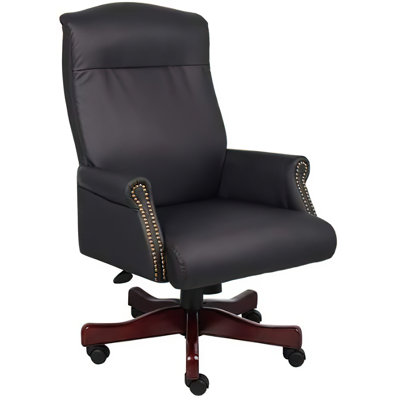 Fauteuil président en cuir véritable