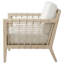 Fauteuil d'appoint Cantu en jonc de mer blanc et naturel vieilli