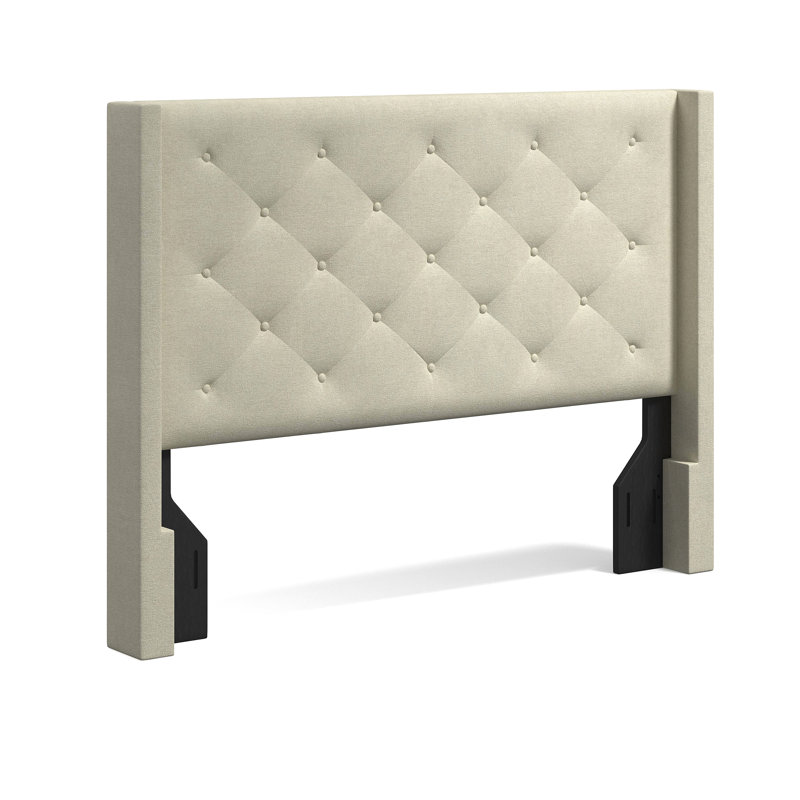 Amiliya Upholstered Headboard, Beige, Full/Queen