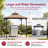 Sunjoy 8 ft. x 5 ft. Extra‑Tall Soft Top Grill Gazebo with Wood‑Look Heat‑Transfer Finish & Wider Bar Shelves
