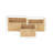 Light Brown Seagrass Handmade Decorative and Functional Storage Basket with Handles, Set of 3