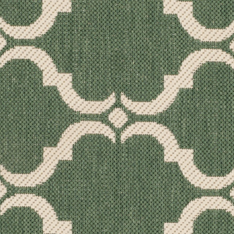 Arneshia Geometric Green/Beige Indoor / Outdoor Area Indoor/Outdoor Area Rug, Rectangle 4' x 5'7"