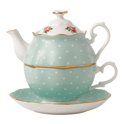 Royal Albert Polka Rose 2 Piece Teapot Set