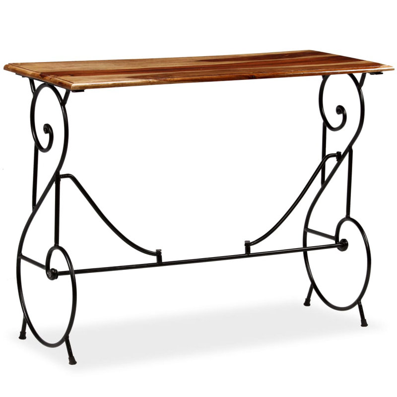 Console en bois de sheesham massif 39,4 po x 15,7 po x 29,5 po