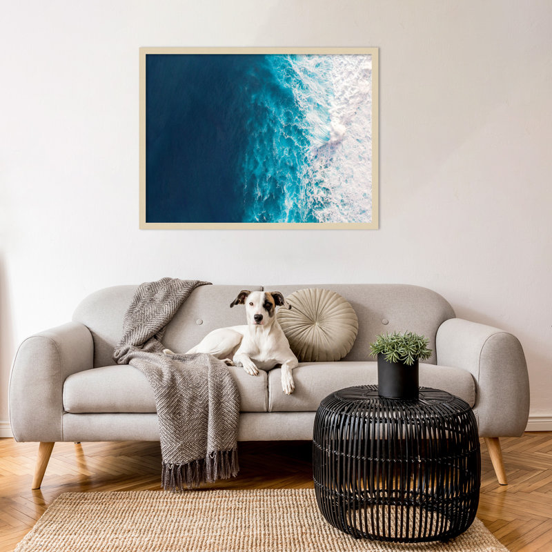 Seascape Of Splashing Waves by The Creative Bunch Studio, Brown, 25" H x 33" W x 1" D